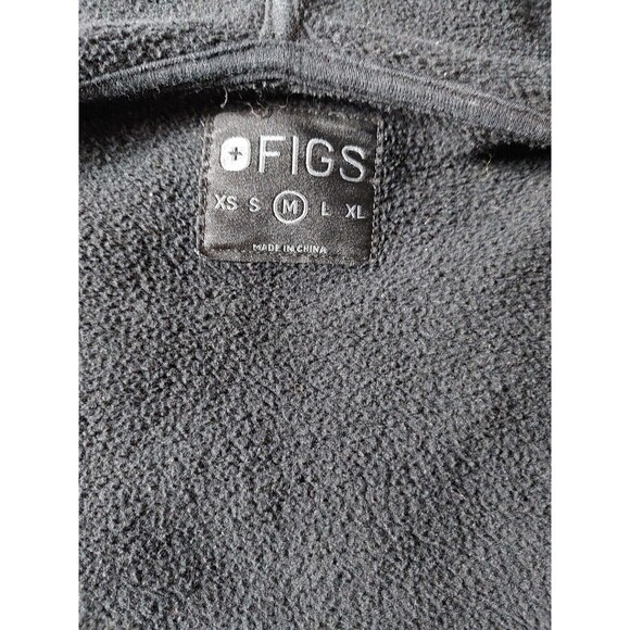 Figs Jacket Women's Medium Black Fleece Full Zip Uniform Nursing - Picture 4 of 9